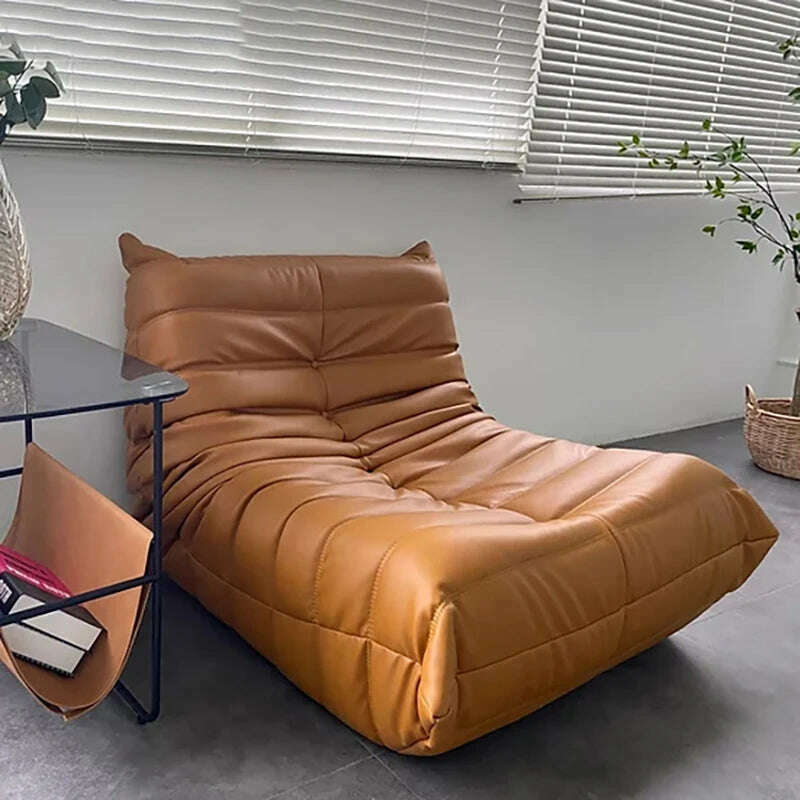 KIMLUD, Lazy Floor Sofa for Living Room Corner Chair Caterpillar Sofa Luxury Living Room Sofa Furgle Chair Soft Suede Oversized Chair, K, KIMLUD APPAREL - Womens Clothes