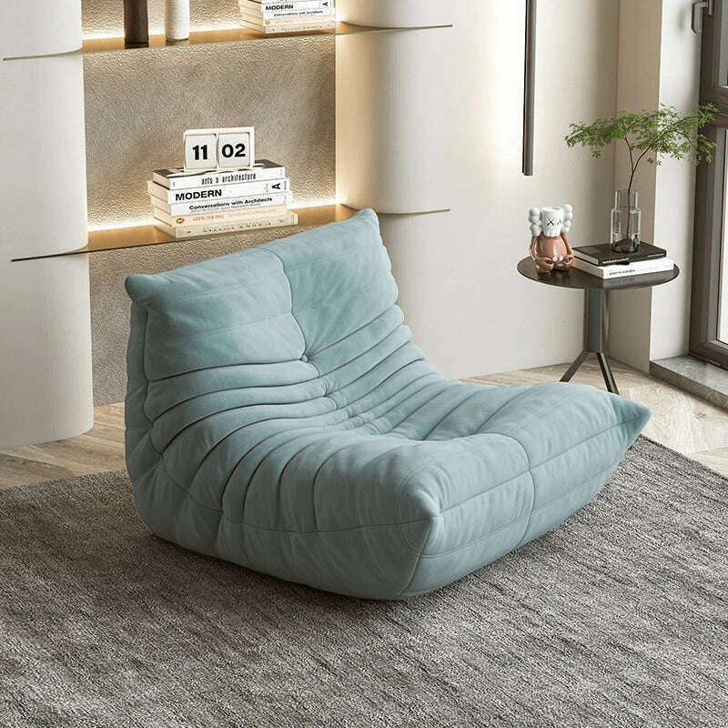 KIMLUD, Lazy Floor Sofa for Living Room Corner Chair Caterpillar Sofa Luxury Living Room Sofa Furgle Chair Soft Suede Oversized Chair, J, KIMLUD APPAREL - Womens Clothes