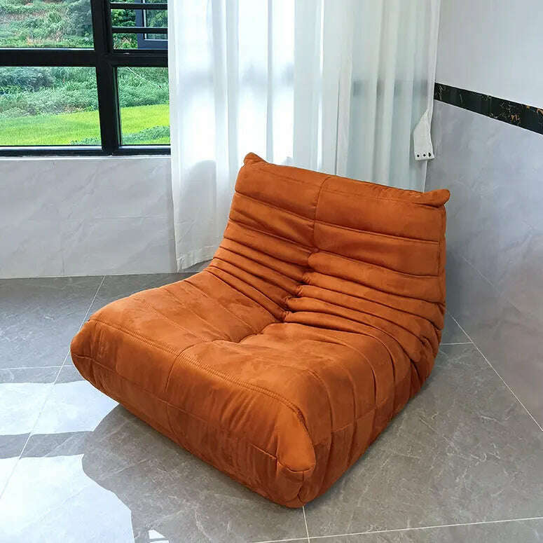 KIMLUD, Lazy Floor Sofa for Living Room Corner Chair Caterpillar Sofa Luxury Living Room Sofa Furgle Chair Soft Suede Oversized Chair, I, KIMLUD APPAREL - Womens Clothes