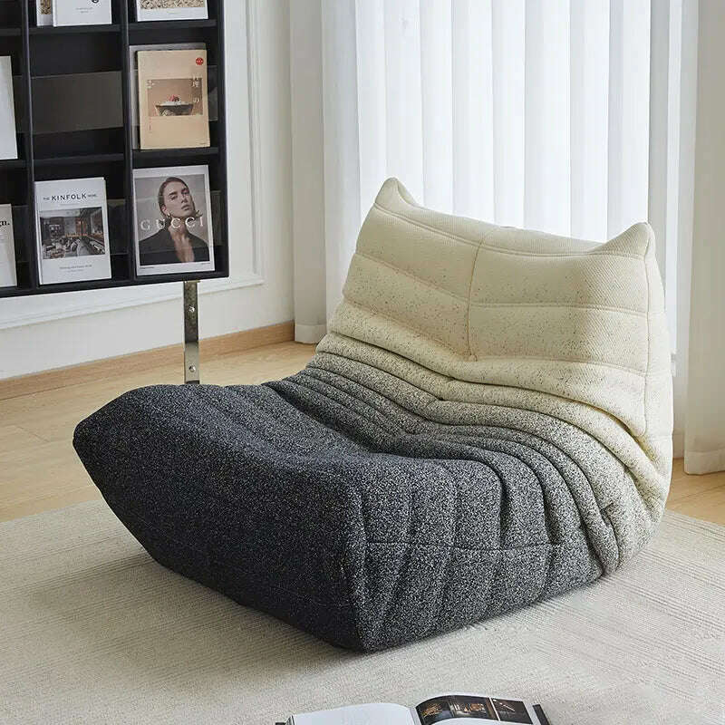 KIMLUD, Lazy Floor Sofa for Living Room Corner Chair Caterpillar Sofa Luxury Living Room Sofa Furgle Chair Soft Suede Oversized Chair, P, KIMLUD APPAREL - Womens Clothes