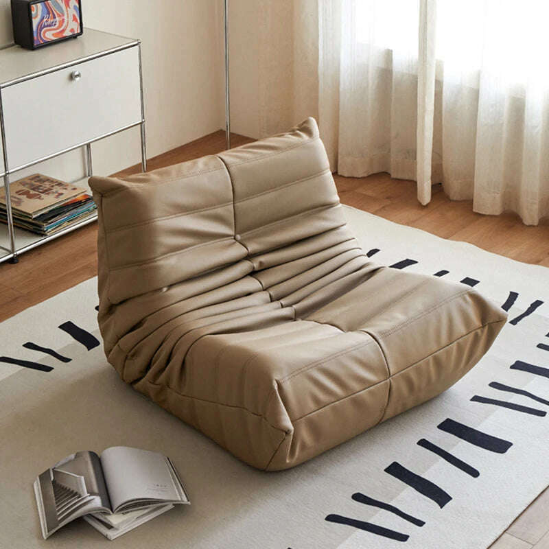 KIMLUD, Lazy Floor Sofa for Living Room Corner Chair Caterpillar Sofa Luxury Living Room Sofa Furgle Chair Soft Suede Oversized Chair, N, KIMLUD APPAREL - Womens Clothes
