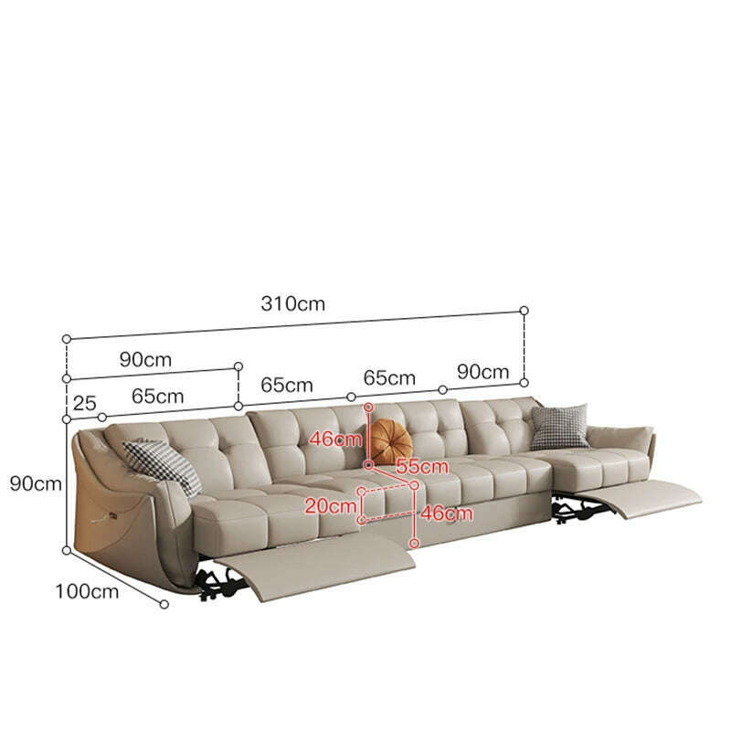 KIMLUD, Leather Electric Recliner Sofa Light Luxury Massage Electric Recliner Sofa Bed Massage Sillon Electrico Living Room Furniture, KIMLUD Womens Clothes