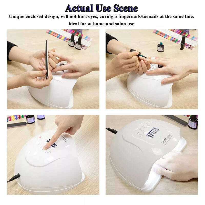 KIMLUD, LED Nail Lamp For Manicure 72W Nail Dryer Machine UV Drying Lamp For Curing UV Gel Nail Polish With Motion Sensing LCD Display, KIMLUD Womens Clothes