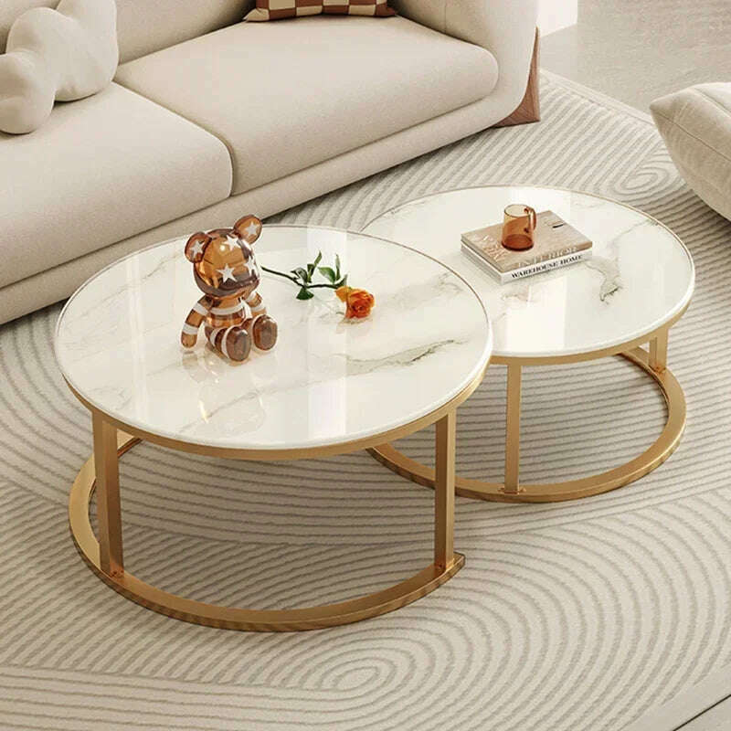 KIMLUD, Legs Gold Design Coffee Tables Decoration Organizer Marble Extendable Coffee Table Standing Floor Table Basse Office Furniture, KIMLUD Womens Clothes
