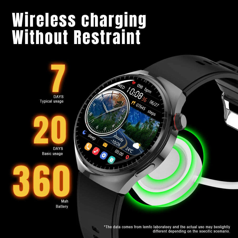 KIMLUD, LEMFO Y13 smart watch 2024 1.6inch smartwatch men Compass NFC GPS Health Monitoring Voice Assistant Temperature sport watches, KIMLUD Womens Clothes