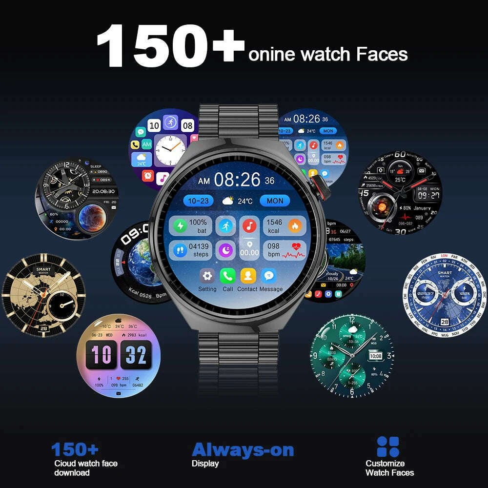 KIMLUD, LEMFO Y13 smart watch 2024 1.6inch smartwatch men Compass NFC GPS Health Monitoring Voice Assistant Temperature sport watches, KIMLUD Womens Clothes