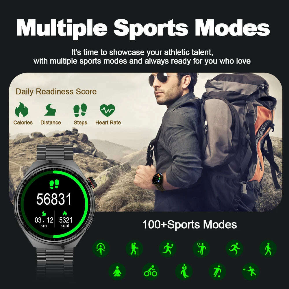 KIMLUD, LEMFO Y13 smart watch 2024 1.6inch smartwatch men Compass NFC GPS Health Monitoring Voice Assistant Temperature sport watches, KIMLUD Womens Clothes