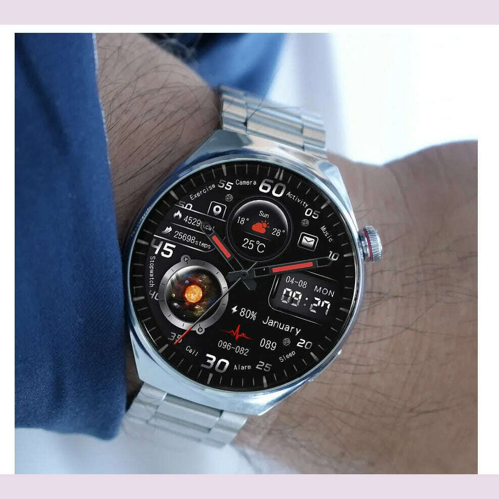 KIMLUD, LEMFO Y13 smart watch 2024 1.6inch smartwatch men Compass NFC GPS Health Monitoring Voice Assistant Temperature sport watches, KIMLUD Womens Clothes