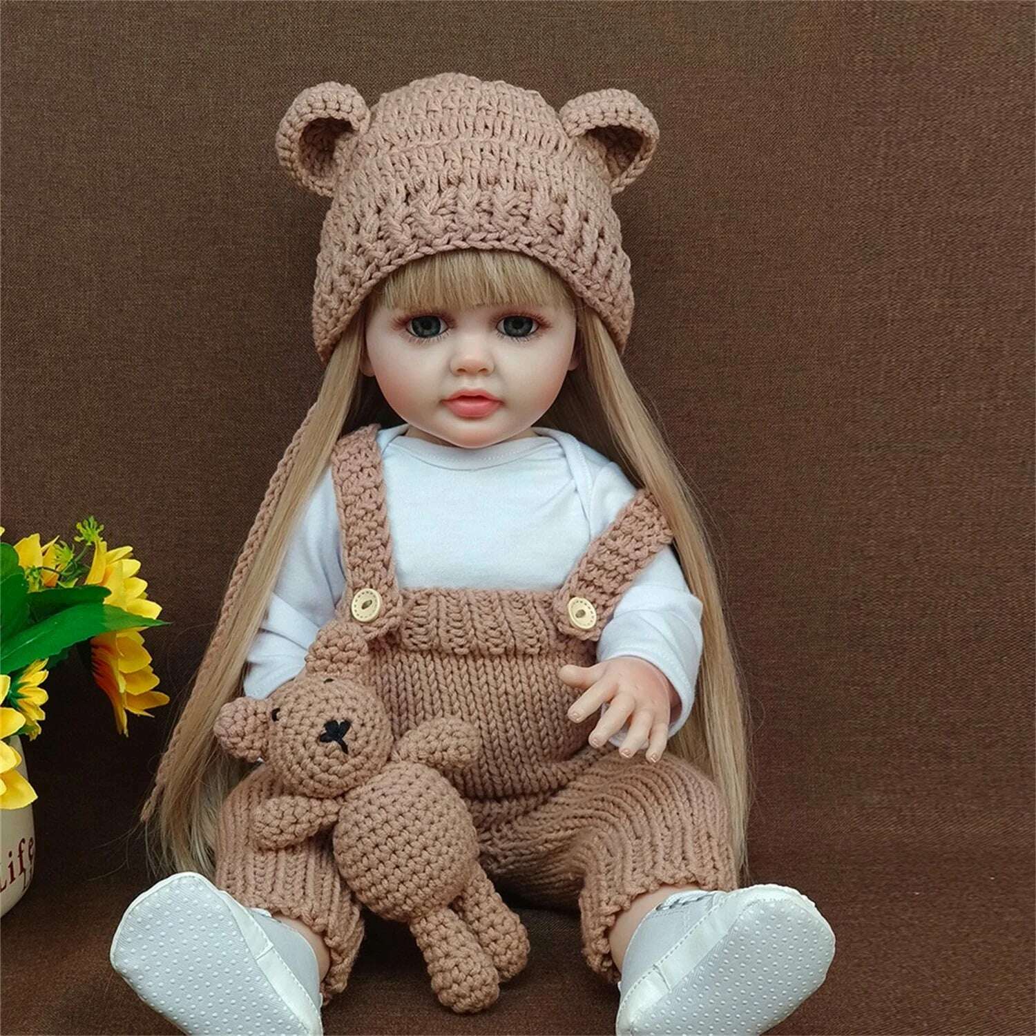 Lifelike Reborn Dolls Realistic Full Silicone Baby Bebe Vinyl 50CM Newborn Girl Doll Princess Toddler Toy Gift - KIMLUD