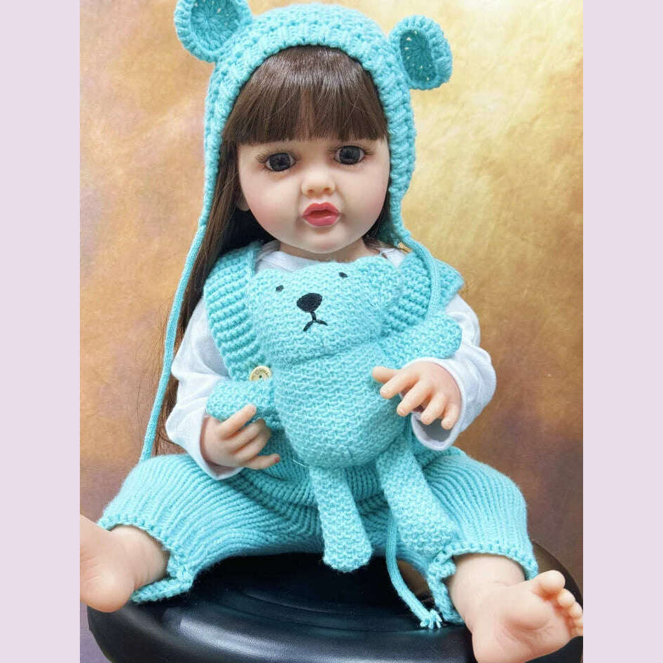 Lifelike Reborn Dolls Realistic Full Silicone Baby Bebe Vinyl 50CM Newborn Girl Doll Princess Toddler Toy Gift - KIMLUD