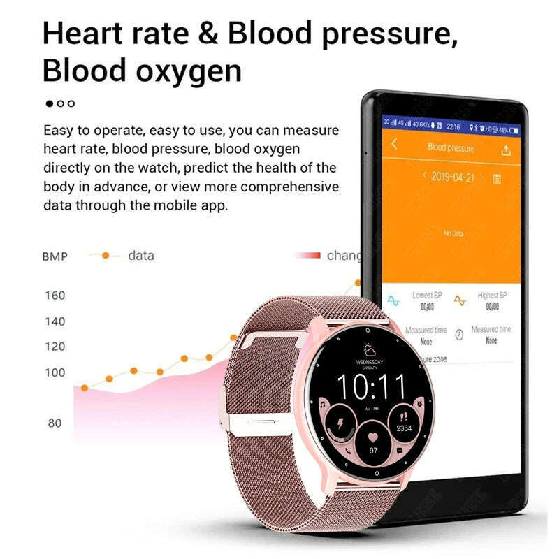 KIMLUD, LIGE Bluetooth Call Bracelet Sports Fitness Voice Assistant Women Smartwatch For Android IOS XIAOMI Men Smart Watch Waterproof, KIMLUD Womens Clothes