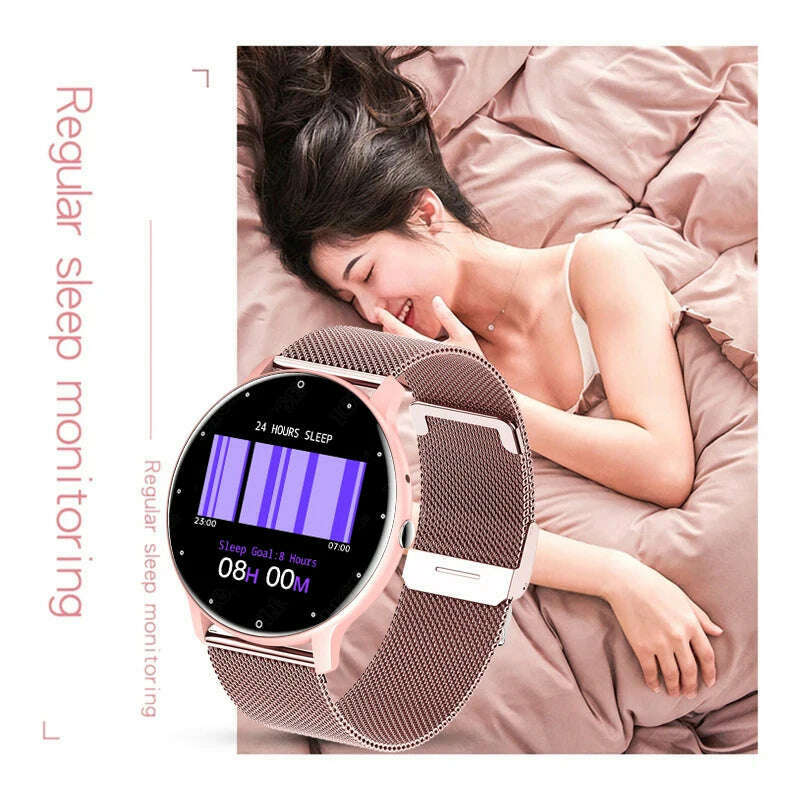 KIMLUD, LIGE Bluetooth Call Bracelet Sports Fitness Voice Assistant Women Smartwatch For Android IOS XIAOMI Men Smart Watch Waterproof, KIMLUD Womens Clothes