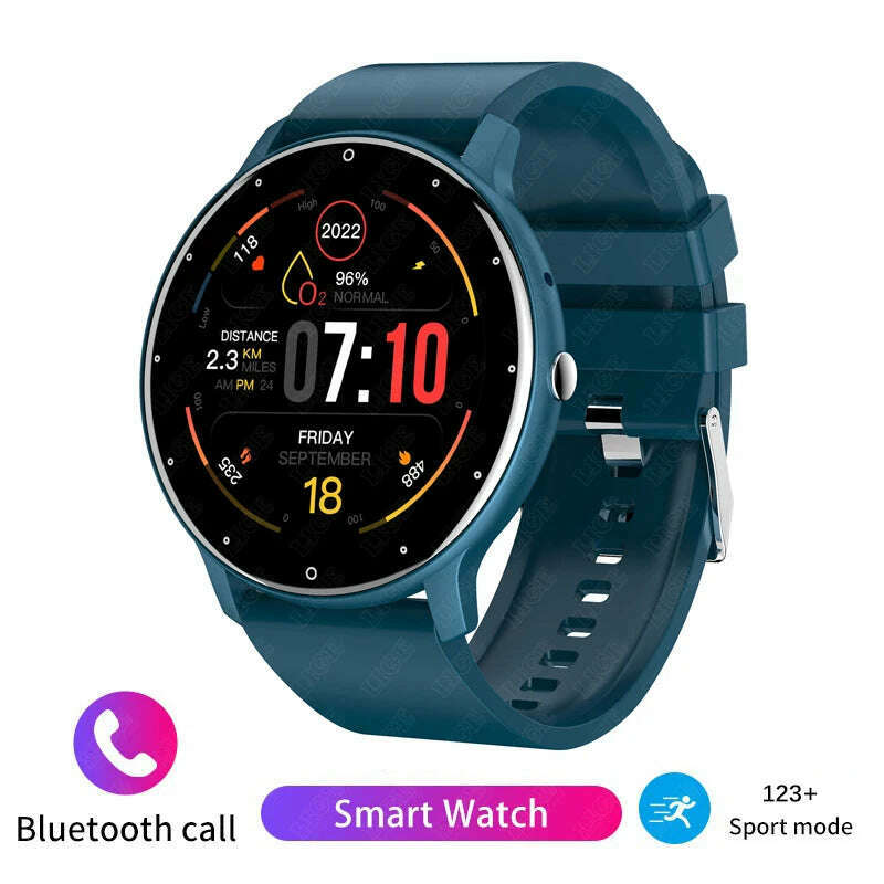 KIMLUD, LIGE Bluetooth Call Bracelet Sports Fitness Voice Assistant Women Smartwatch For Android IOS XIAOMI Men Smart Watch Waterproof, blue / Bluetooth Call, KIMLUD APPAREL - Womens Clothes