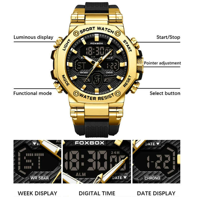 KIMLUD, LIGE Diver Watch Men LIGE Top Brand Luxury Men's Quartz Wristwatches Military Sports Waterproof Chronograph Relogios Masculino, KIMLUD Womens Clothes