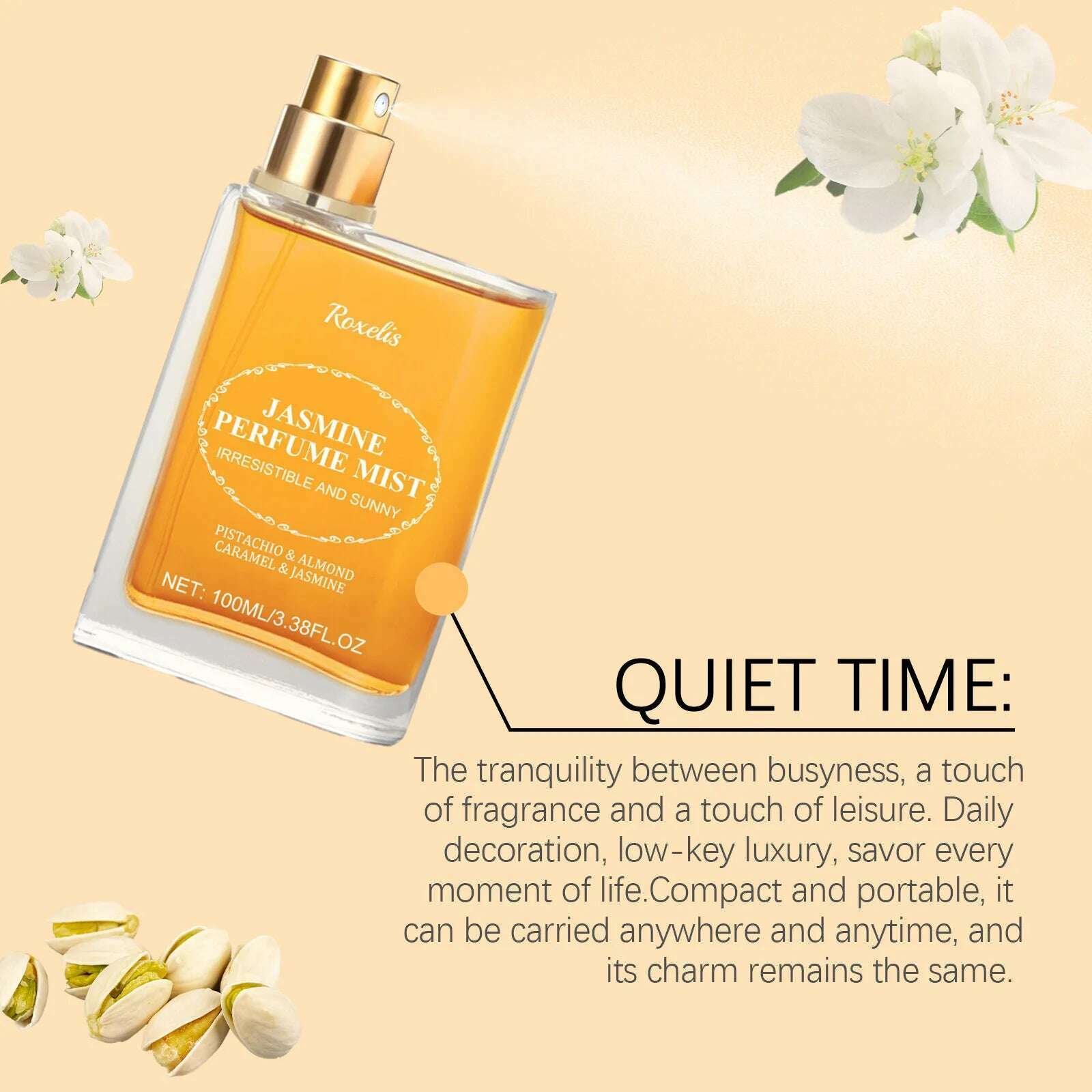 KIMLUD, Light fragrance Brazilian perfume for women, fresh, natural, long-lasting fragrance, jasmine woody floral fragrance, KIMLUD Womens Clothes