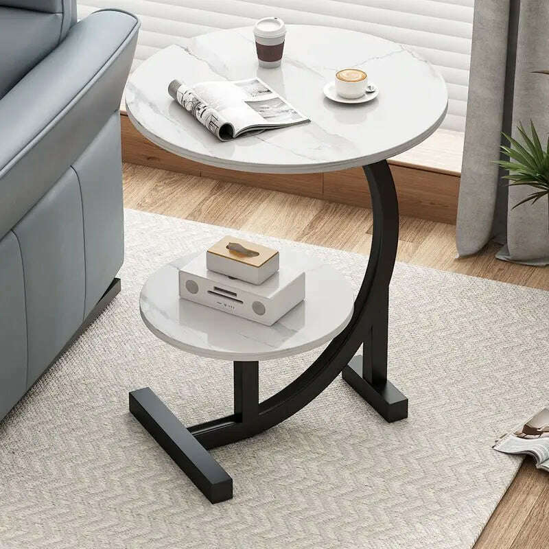 Light luxury small coffee table, simple and modern side table, bedside small table, small unit type side table,End Tables - KIMLUD