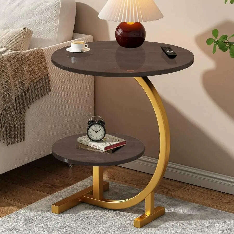 Light luxury small coffee table, simple and modern side table, bedside small table, small unit type side table,End Tables - KIMLUD
