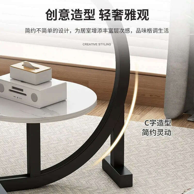 Light luxury small coffee table, simple and modern side table, bedside small table, small unit type side table,End Tables - KIMLUD