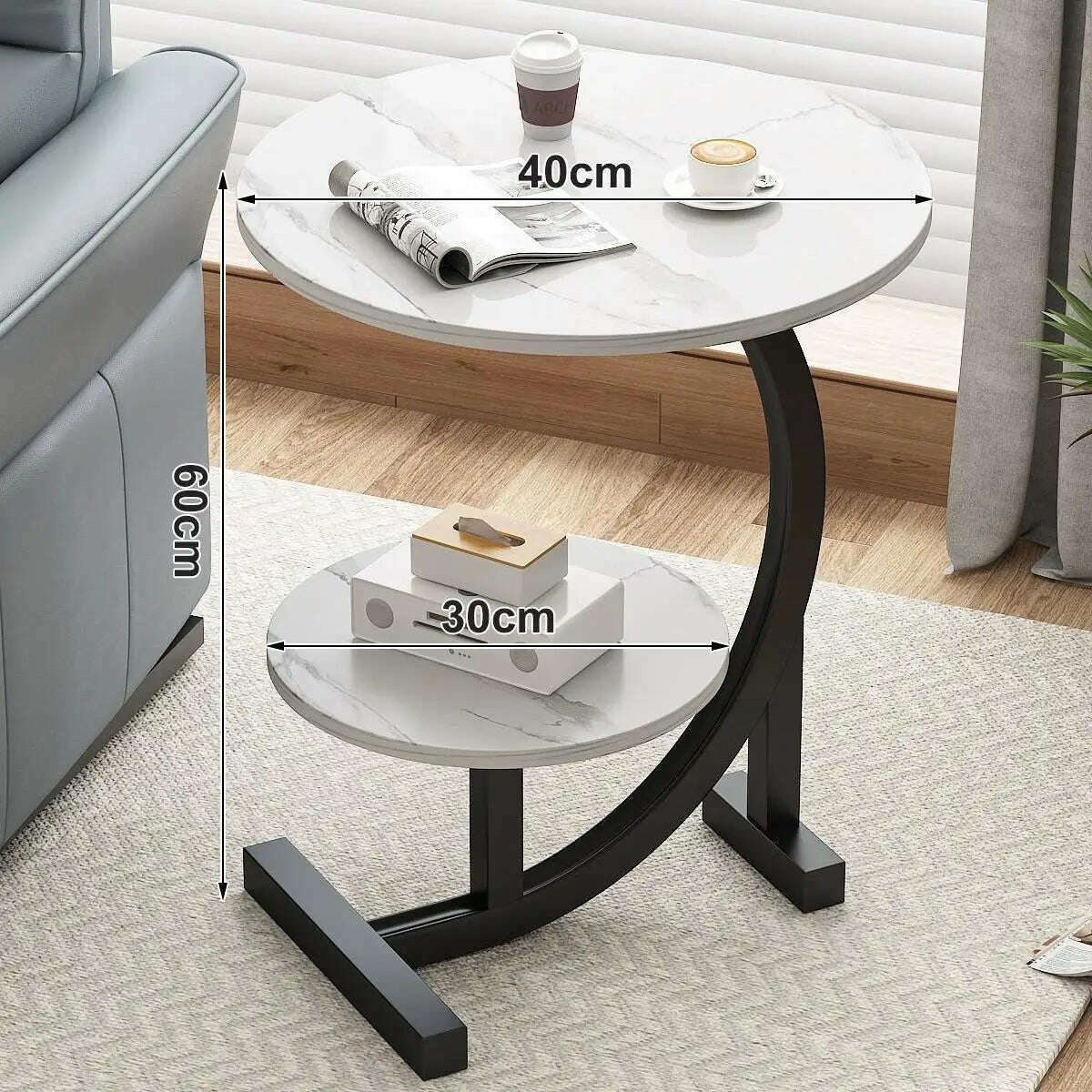Light luxury small coffee table, simple and modern side table, bedside small table, small unit type side table,End Tables - KIMLUD