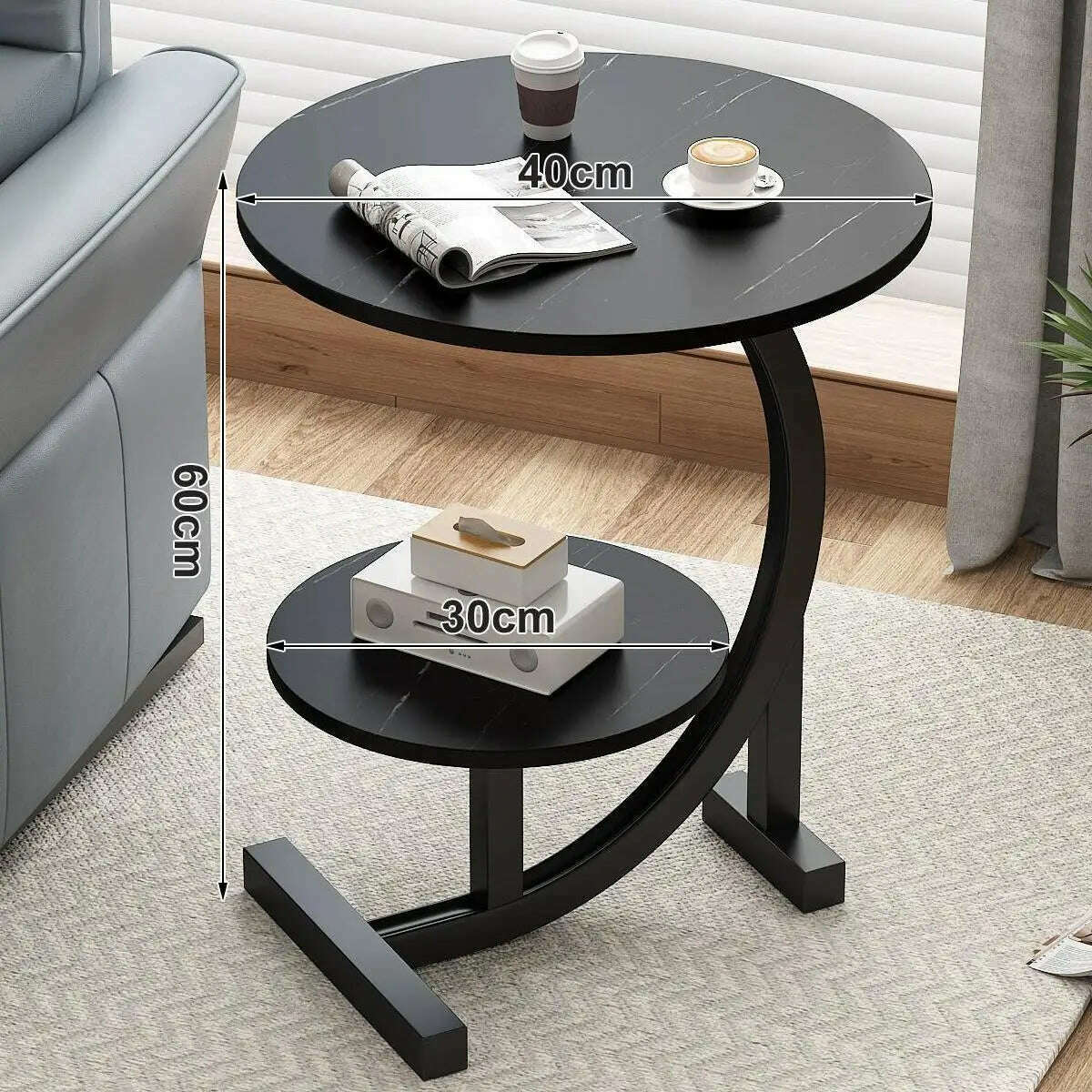 Light luxury small coffee table, simple and modern side table, bedside small table, small unit type side table,End Tables - KIMLUD