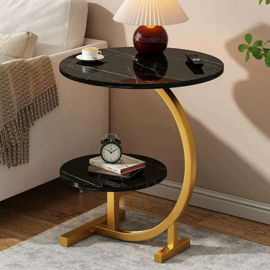 Light luxury small coffee table, simple and modern side table, bedside small table, small unit type side table,End Tables - KIMLUD