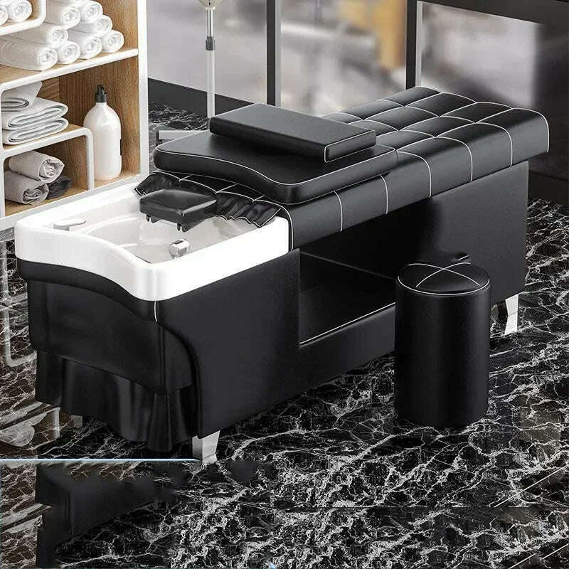 Lighting Stylist Shampo Chair Head Spa Comfort Comfort Sink Hair Wash Bed Luxury Japanese Lavacabezas Salon Furniture MQ50XF - KIMLUD