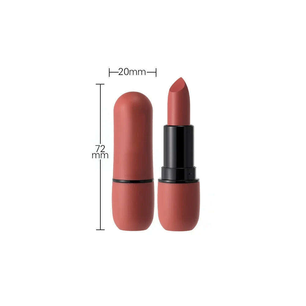Lip Glaze 6 Colors Moisture Lipstick Waterproof Non-stick Cup Lipstick 1pcs Velvet Matte Lipstick Cosmetics Soft Fog Lip Gloss - KIMLUD