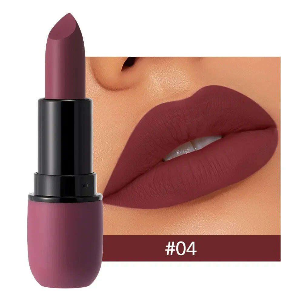 Lip Glaze 6 Colors Moisture Lipstick Waterproof Non-stick Cup Lipstick 1pcs Velvet Matte Lipstick Cosmetics Soft Fog Lip Gloss - KIMLUD