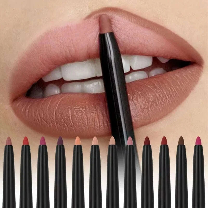 Lip Liner Pencil - Waterproof - Matte - Red | KIMLUD