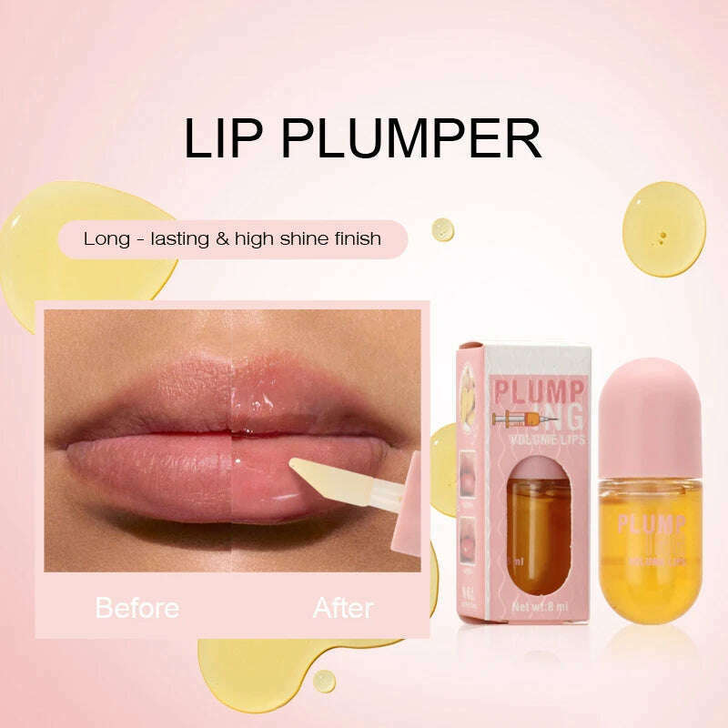 KIMLUD, Lip Plumper Oil Instant Volumising Enhancer Long Lasting Lip Serum Collagen Lips Volume Increases Lipgloss Sexy Cosmetic 2024, KIMLUD Womens Clothes