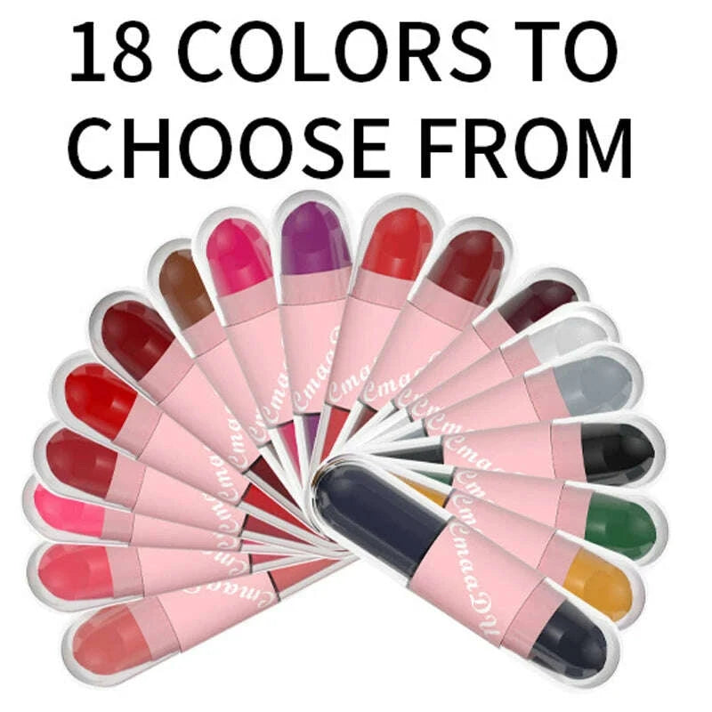 Lipstick - 2 In 1 Matte Lipstick - Double-Ended - Assorted Colors | KIMLUD
