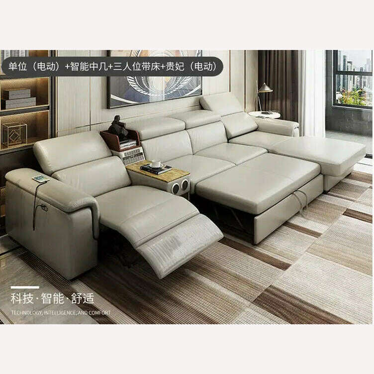 KIMLUD, Living Room Sofa bed real genuine leather sofas salon couch electric recliner L sofa cama speaker air cleaner storage bluetooth, KIMLUD Womens Clothes