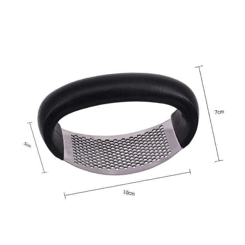 LMETJMA Garlic Press Rocker Stainless Steel Garlic Crusher Garlic Mincer Presses Ginger Press Squeezer Kitchen Gadgets KC0322 - KIMLUD
