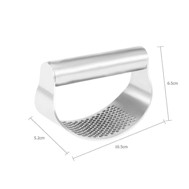 LMETJMA Garlic Press Rocker Stainless Steel Garlic Crusher Garlic Mincer Presses Ginger Press Squeezer Kitchen Gadgets KC0322 - KIMLUD