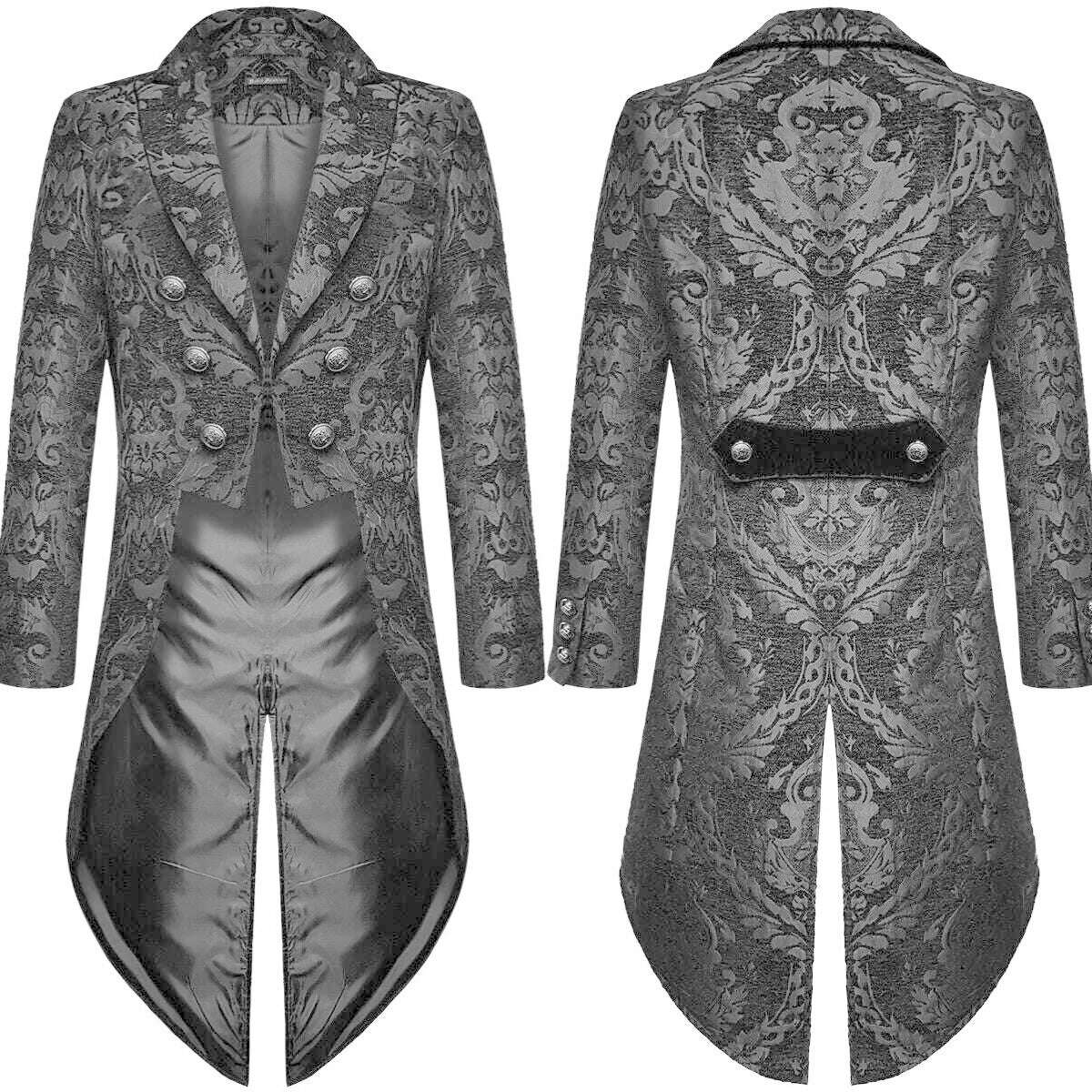 KIMLUD, Long Floral Suit Jacket for Men Notch Lapel Double Breasted Jacquard Male Blazer One Piece Fashion Coat 2025 Custom Made, Color 03 / XS (EU44 or US34), KIMLUD APPAREL - Womens Clothes