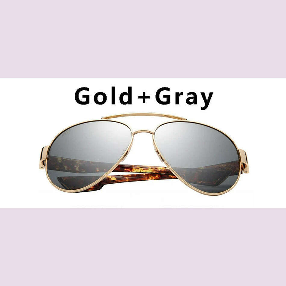 KIMLUD, LORETO Sunglasses Men Driving Shades Male Mirror Polarized Sunglasses For Men Retro Brand Designer Sport Pilot Eyewear Gafas, C1 / With Packing, KIMLUD APPAREL - Womens Clothes