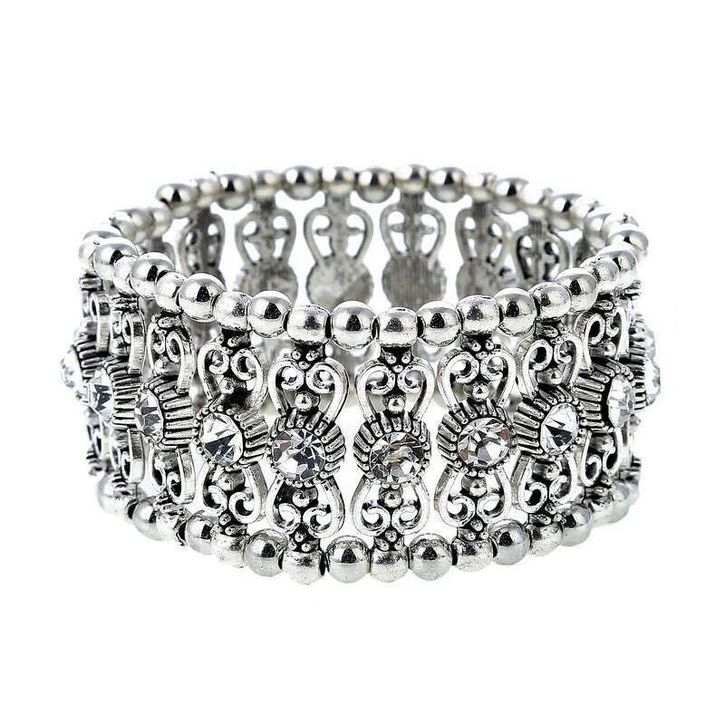 LOVBEAFAS Fashion Ethnic Bohemian Elastic Bracelets & Bangles For Women Crystal Vintage Beach Stretch Boho Bracelets - KIMLUD