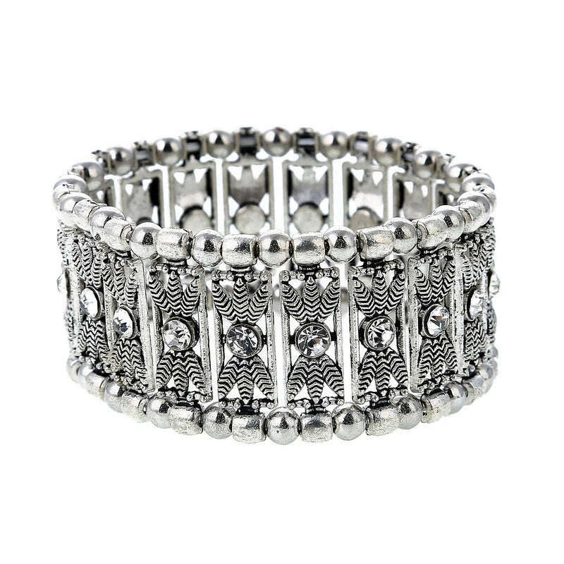 LOVBEAFAS Fashion Ethnic Bohemian Elastic Bracelets & Bangles For Women Crystal Vintage Beach Stretch Boho Bracelets - KIMLUD