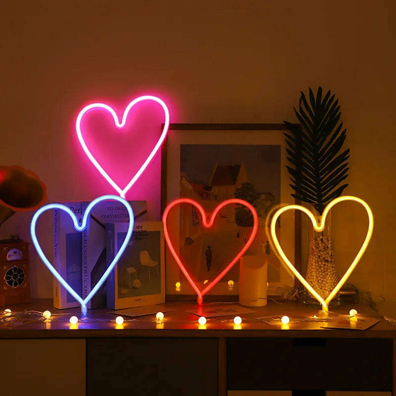 Love LED Neon Sign Light Glowing Valentine's Day Propose Festival Decoration Neon Lamp For Home Party Decor Adult Gift - KIMLUD
