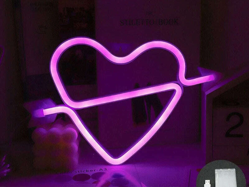 Love LED Neon Sign Light Glowing Valentine's Day Propose Festival Decoration Neon Lamp For Home Party Decor Adult Gift - KIMLUD