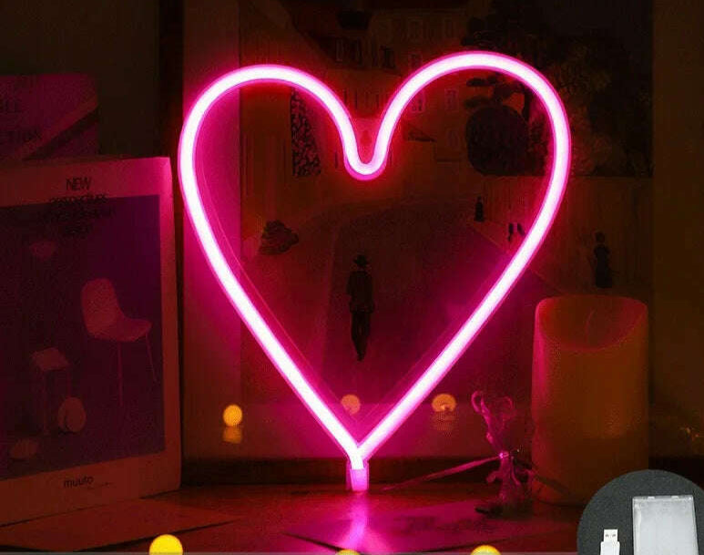 Love LED Neon Sign Light Glowing Valentine's Day Propose Festival Decoration Neon Lamp For Home Party Decor Adult Gift - KIMLUD