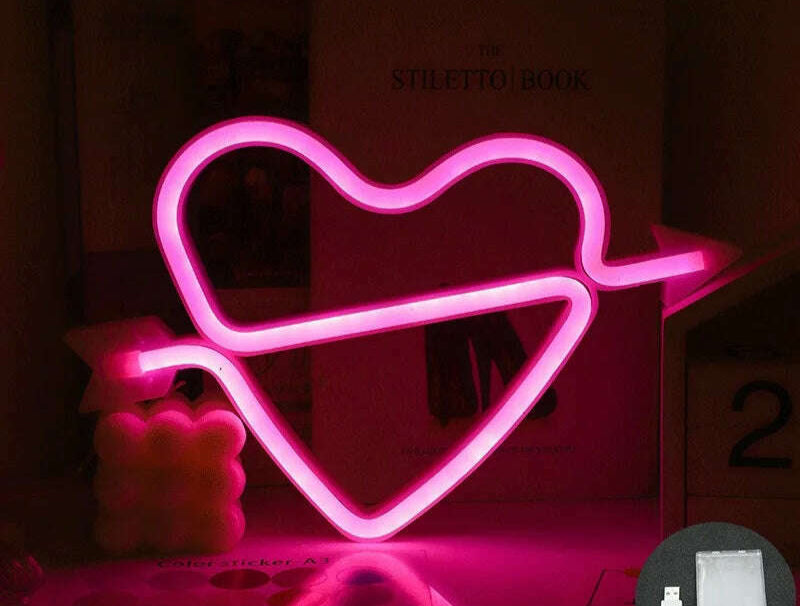Love LED Neon Sign Light Glowing Valentine's Day Propose Festival Decoration Neon Lamp For Home Party Decor Adult Gift - KIMLUD