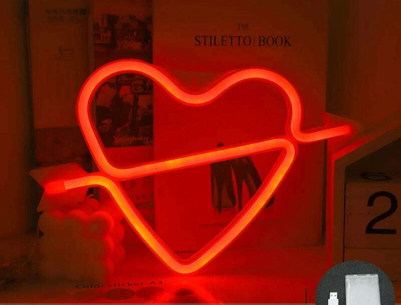 Love LED Neon Sign Light Glowing Valentine's Day Propose Festival Decoration Neon Lamp For Home Party Decor Adult Gift - KIMLUD