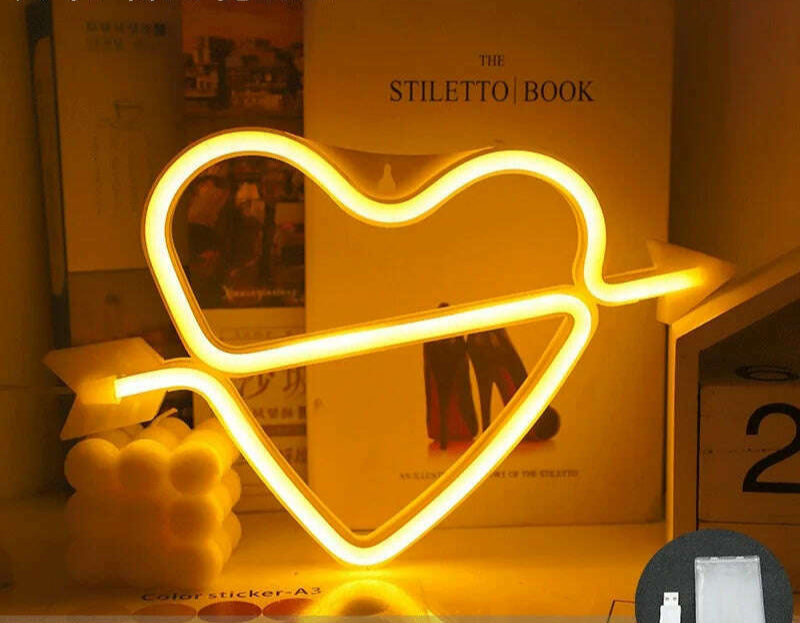 Love LED Neon Sign Light Glowing Valentine's Day Propose Festival Decoration Neon Lamp For Home Party Decor Adult Gift - KIMLUD