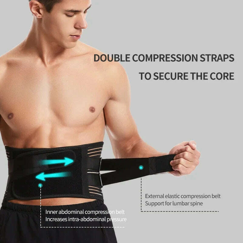 KIMLUD, Lower Back Brace Lumbar Support Pain Relief Sciatica Belt Breathable Cinta Para Coluna Lombar Adjustable Waist for Men & Women, KIMLUD Womens Clothes
