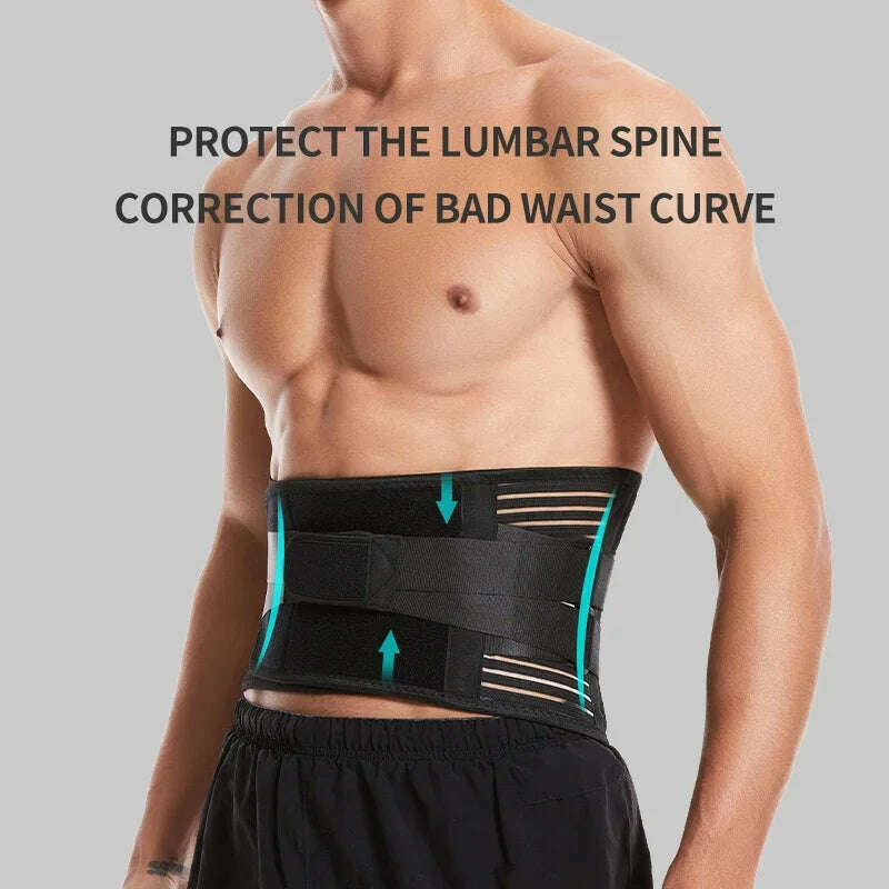 KIMLUD, Lower Back Brace Lumbar Support Pain Relief Sciatica Belt Breathable Cinta Para Coluna Lombar Adjustable Waist for Men & Women, KIMLUD Womens Clothes