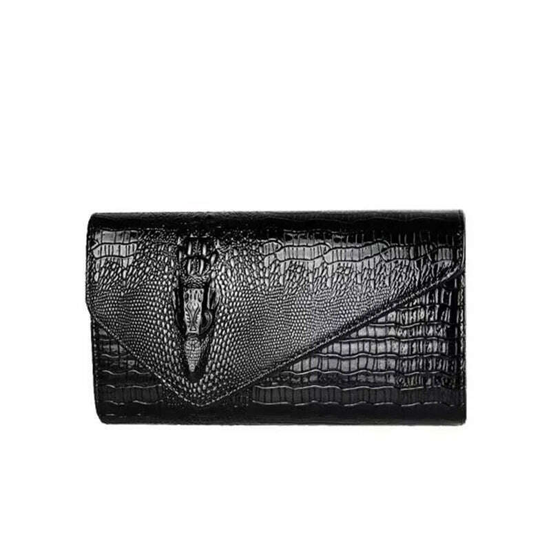 Luxury Crocodile Bags Women Leather Chain Crossbody Bags For Women New 2023 Brand Handbags Shoulder Bags Messenger Female Clutch - KIMLUD