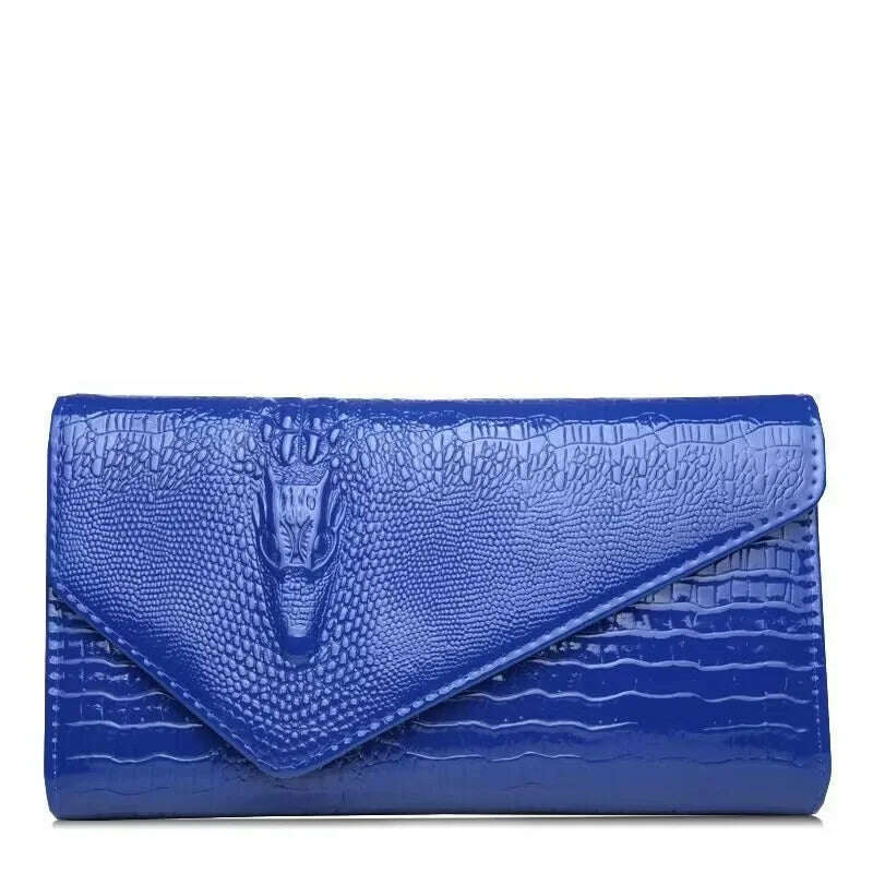 Luxury Crocodile Bags Women Leather Chain Crossbody Bags For Women New 2023 Brand Handbags Shoulder Bags Messenger Female Clutch - KIMLUD