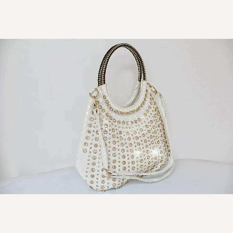 KIMLUD, Luxury Designer Diamond Women's Handbags Fashion Leather Crossbody Shoulder Bag Rhinestone Large Capacity Package rhinestone bag, 4, KIMLUD APPAREL - Womens Clothes