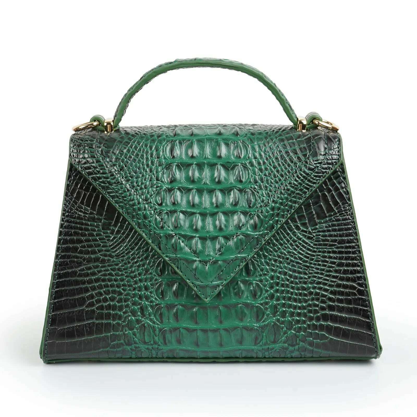 KIMLUD, Luxury Designer Handbag Brand Crossbody Bags for Women 2022 New Crocodile Pattern Leather Shoulder Bags Casual Tote Bag, KIMLUD Womens ClothesKIMLUD, Luxury Designer Handbag Brand Crossbody Bags for Women 2022 New Crocodile Pattern Leather Shoulder Bags Casual Tote Bag, Green / CHINA, KIMLUD APPAREL - Womens Clothes